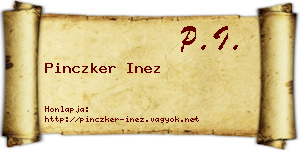 Pinczker Inez névjegykártya